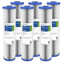 Pentair Pentek R30-20BB Big Blue Sediment Water Filter, 20-Inch, Whole House Pleated Polyester Filter Cartridge, 20" x 4.5", 30 Micron, Pack of 6