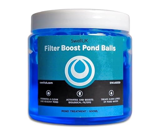 Swell Filter Boost Pond Balls 300ml Tub. Clear Water Treatment Suitable for Garden Ponds