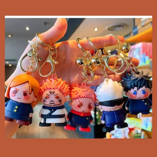 Image of MALKIN Plastic 1 Pc Gojo Keychain|Merchandise|Jujutsu Kaisen Action Figure Keychain|Anime Merch|Gojo Satoru Action Figure, Blue