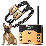LUBNYBG 2-in-1 Wireless Electric Dog Fence 3 Dogs System & Dog Training Collar with Remote, Wireless Containment System Adjustable Vibration & Shock Waterproof Dogs Training Collar for All Dogs,for2do