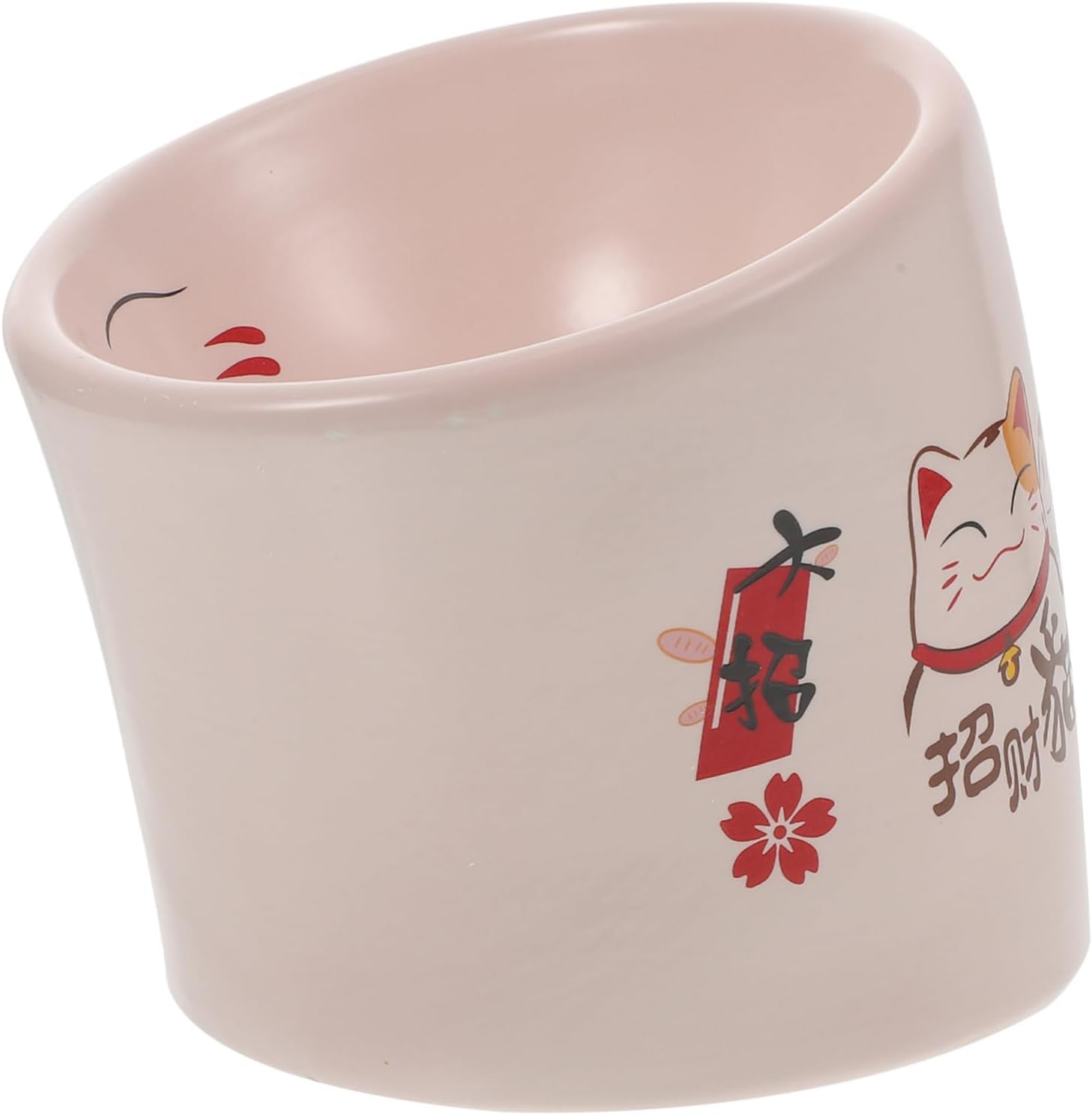 1pc Non- Ceramic Cat Bowl High for Cats and Kittens Easy to Pet Feeder for Food and Water and Stylish Dish