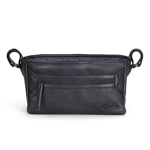 Miniatura 2 de Itzy Ritzy Carrito ajustable para cochecito y bolsa organizadora con bolsillo frontal con cremallera, 2 bolsillos interiores integrados y correas