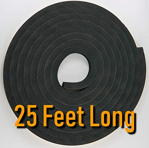 Neoprene Foam Weather Seal High Density Stripping with Adhesive Backing 1/2 Inch Wide 1/4 Inch Thick 50 Feet Long (1 inch x 3/4 inch x 25 feet) - Thumbnail 4
