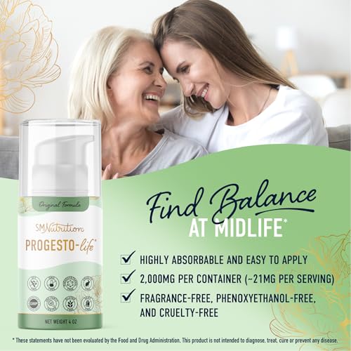 Creme de progesterona para mulheres | Progesterona micronizada USP de 2000 mg para equilíbrio e supo