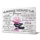 Heuhuww Massage Therapist Prayer Vintage Style Aluminum Sign for Home Office Room Wall Decor Therapist Gifts 8'x12'(H22)