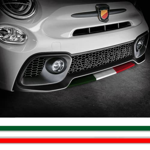 Bandes adhésives Tricolore Italie Quattroerre sticker voiture tuning pour Fiat 500 Abarth