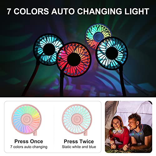 WOWGO Ventilatore da Collo, USB Ventilatore