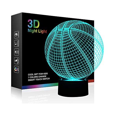 Basketball 3D Illusion Lamp, LED Night Lights Cover