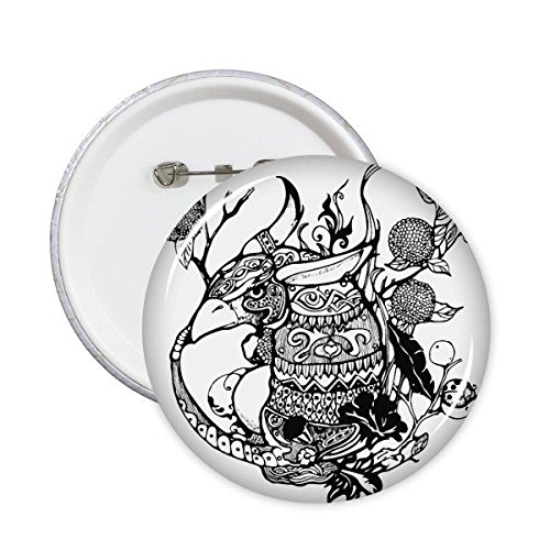 Broches Rondes Badge Button Chinois Vêtements Décoration Cadeau XXL