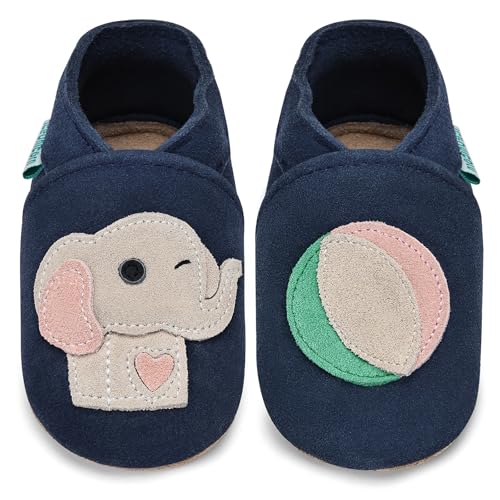 IceUnicorn Lauflernschuhe Baby Krabbelschuhe Lederschlappen Babys...