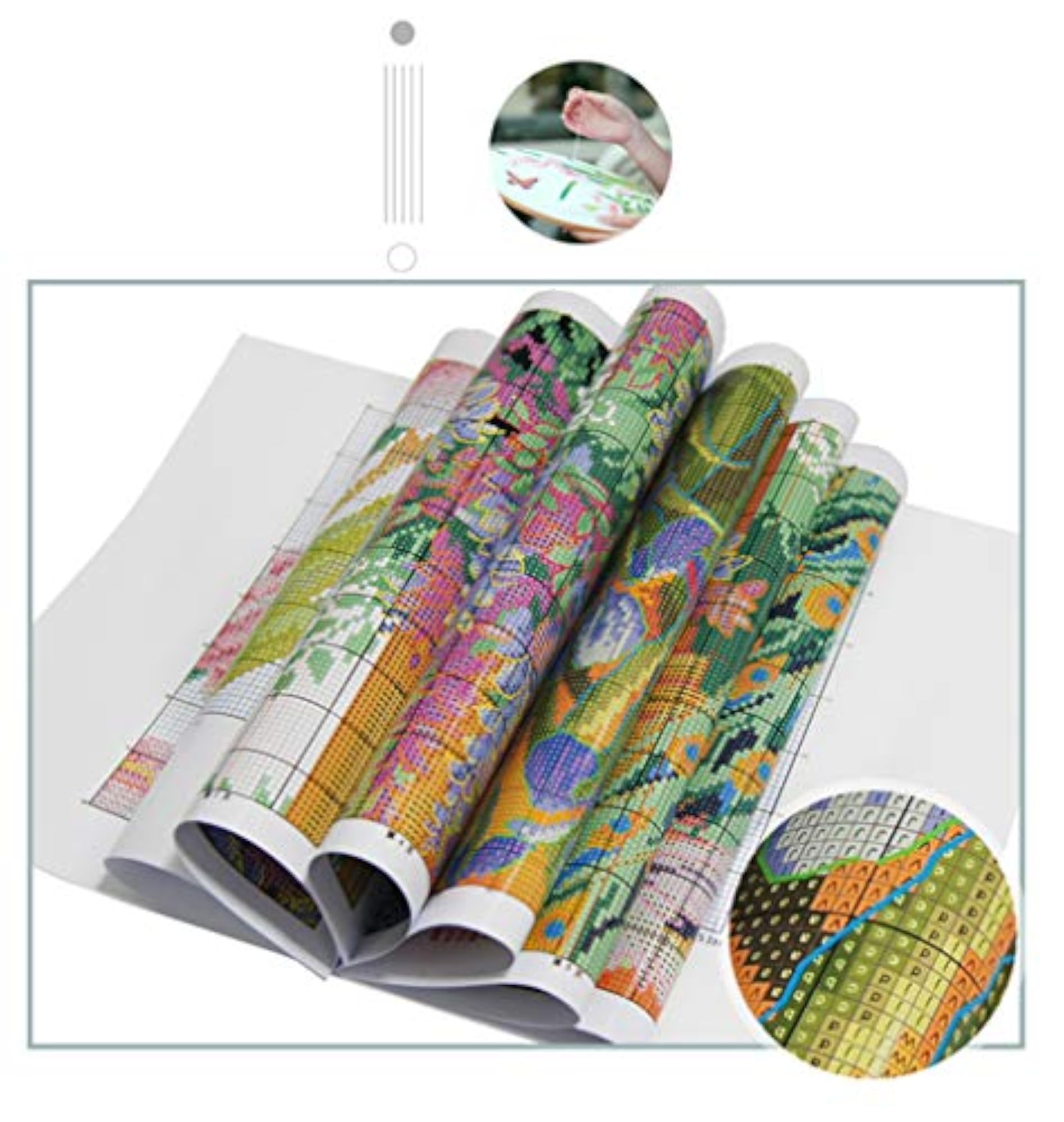 Photo Frame (9) 36×24cm Cross Stitch Stamped Kits for Beginners
