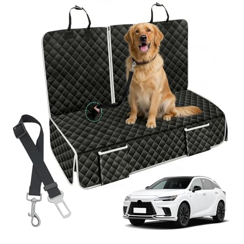 Erivis Dog Car Rear Seat Cover for Lexus RX NX TX ES GX is Accessories, Water-Resistant Pet Car Seat Guard Bench Seat Cover, Non-Slip Rear Seat Protection