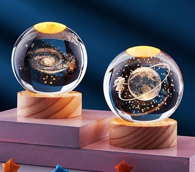 Kristal Küre Gece Lambası (Evren)