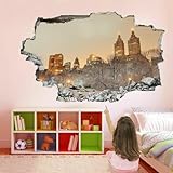 💒 LIEFERUMFANG - Ein Wandsticker mit Loch in der Wand, Selbstklebende Wandaufkleber Größe 67x45cm(Breite x Höhe).