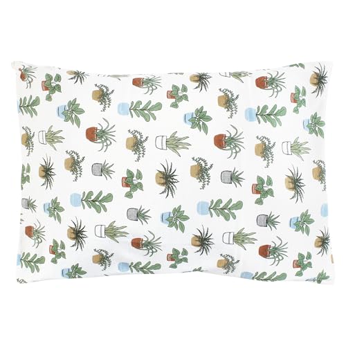 Image of Hudson Baby Unisex Baby Cotton Toddler Pillow Case, Plants, One Size