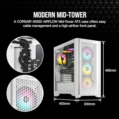 Image of Corsair Vengeance i7500 Series Gaming PC - Liquid Cooled Intel Core i7 14700KF CPU - NVIDIA GeForce RTX 4080 Super GPU - 32GB Vengeance RGB DDR5 Memory - 2TB M.2 SSD - White