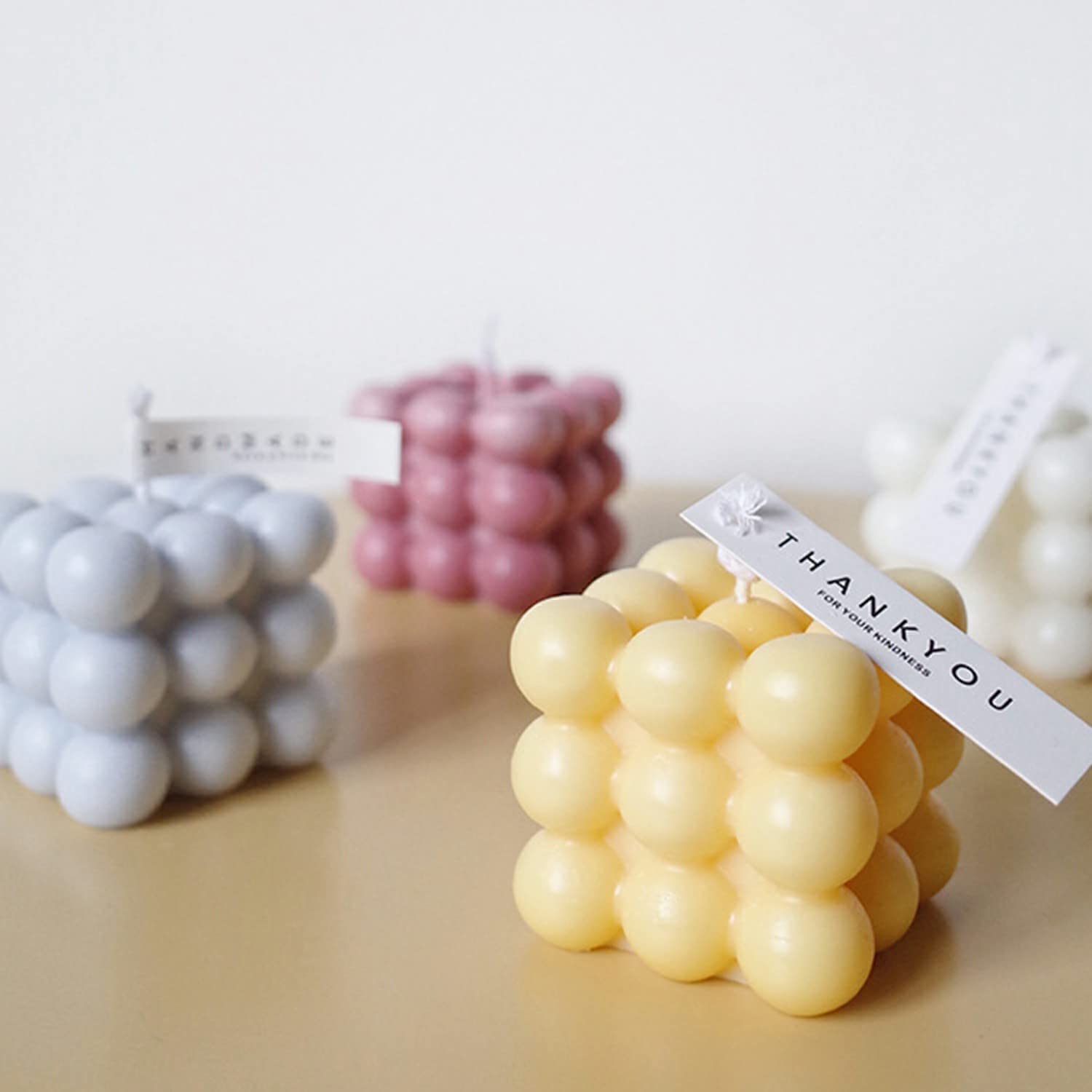 Moules à Bougies En Silicone – 7 Formes (Cubes, Boules…) – Kit DIY Avec Mèches Et Outils – Pour Savon, Résine, Chocolat