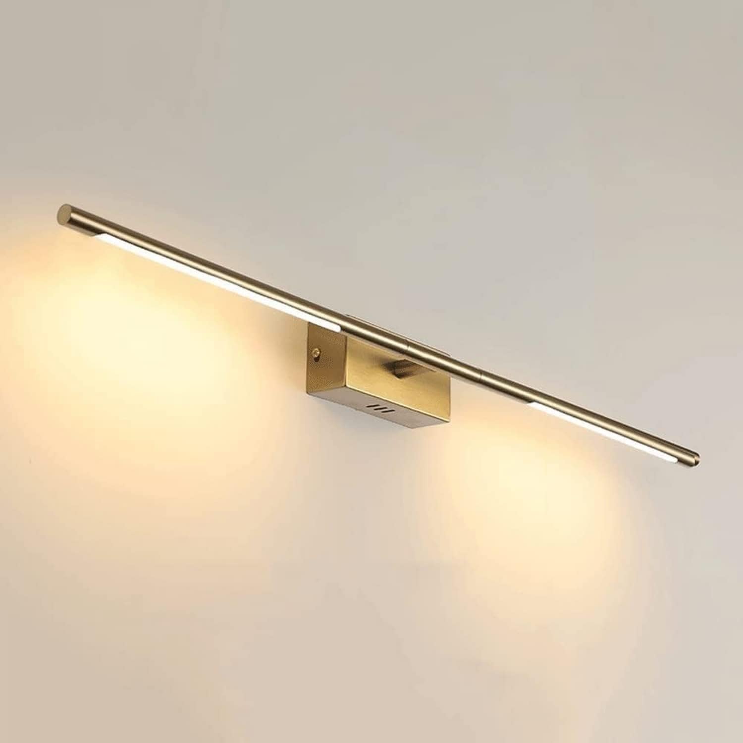 Prettiee Wall Sconces, Wall Light Minimalist Long Strip Cabinet Light Bathroom Vanity Light Modern Aluminum LED Wall Mount Sconce Lights Compatible,Kitchen Light (Gold 80cm)