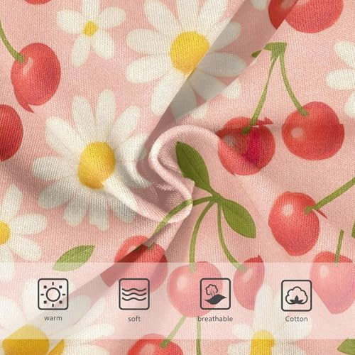 Joisal Flower Toddlers Underwear Floral 2t Cotton Little Girl Panties White Daisies Red Cherries Pink Briefs Underpants3