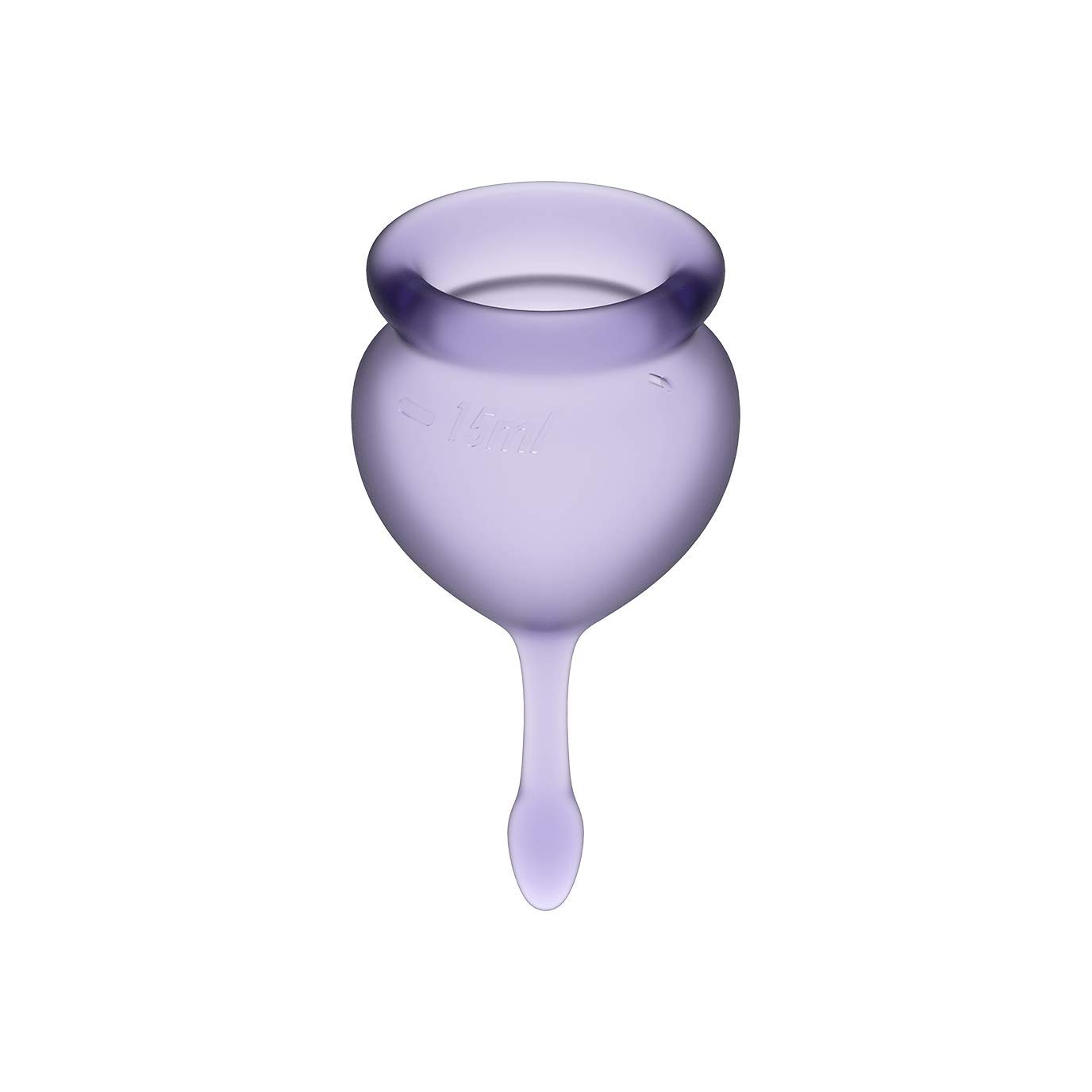 Satisfyer Feel Good Menstrual Cup - Reusable Period Cup with Removal Stem - Soft, Flexible Body-Safe Silicone, Easy Insertion & Removal - Includes 2 Cup Sizes for All Flows (Purple)