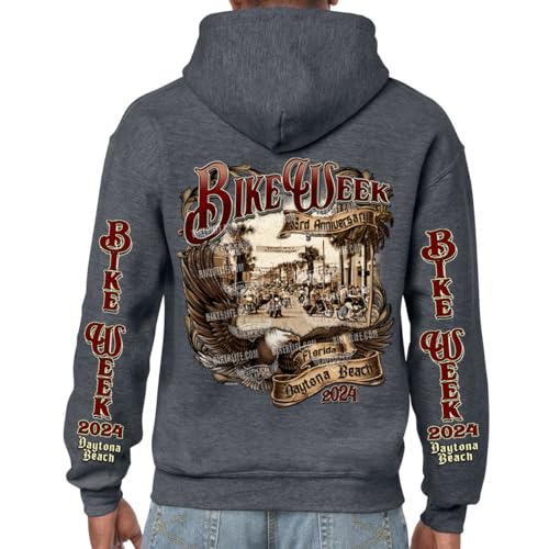 Biker Life Clothing 2024 Bike Week Daytona Beach Legendary Main Street Pullover Hoodie3