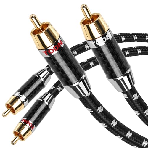 TODN Auidophile RCA Cables 10ft 4-Core-OFC Shielded for HiFi Home Audio