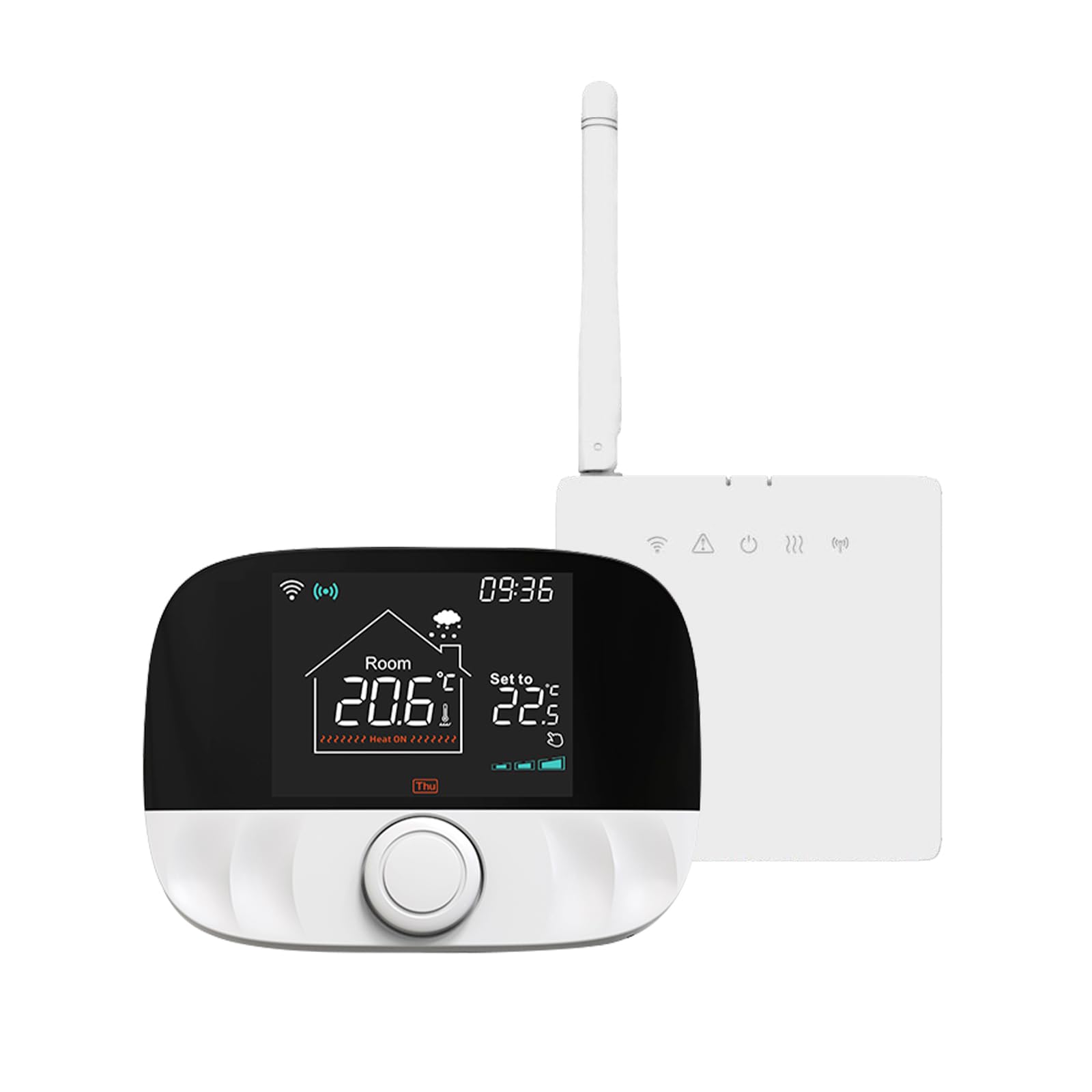 Bezprzewodowy termostat RF WIFI bezprzewodowy termostat Wi-Fi, kompatybilny z Alexa Google, do kotła gazowego