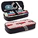Produktbild Lustige Retro Red Cabrio themenorientierte Schule Bleistiftetui Halter Tasche Office Pen Box Reißverschlusstasche Set Pu Leder Reißverschluss für Mädchen Jungen Zubehör