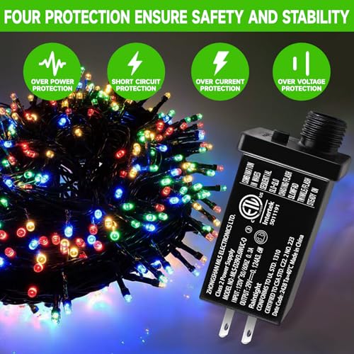 Image of Class 2 Power Supply 29V 3.6W LED Transformer Replacement with 8Modes and Memory Function IP44 Low Voltage Adapter for Christmas Tree String Light, Fairy Light, Net Light