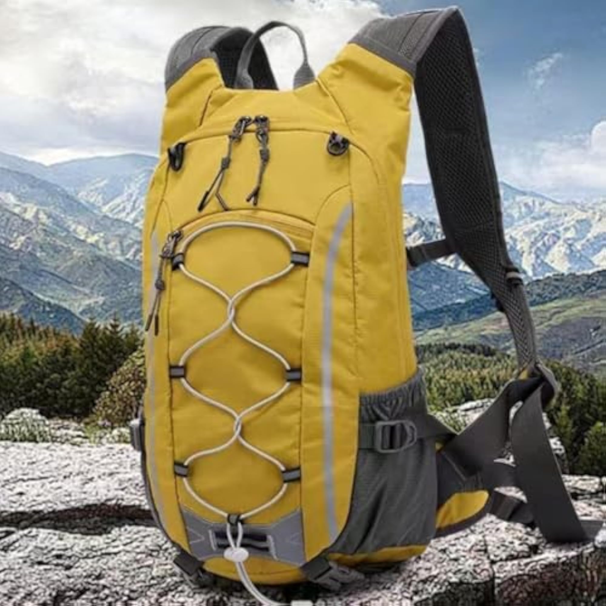 Lightweight Breathable Running Hydration Vest Backpack, Off-White