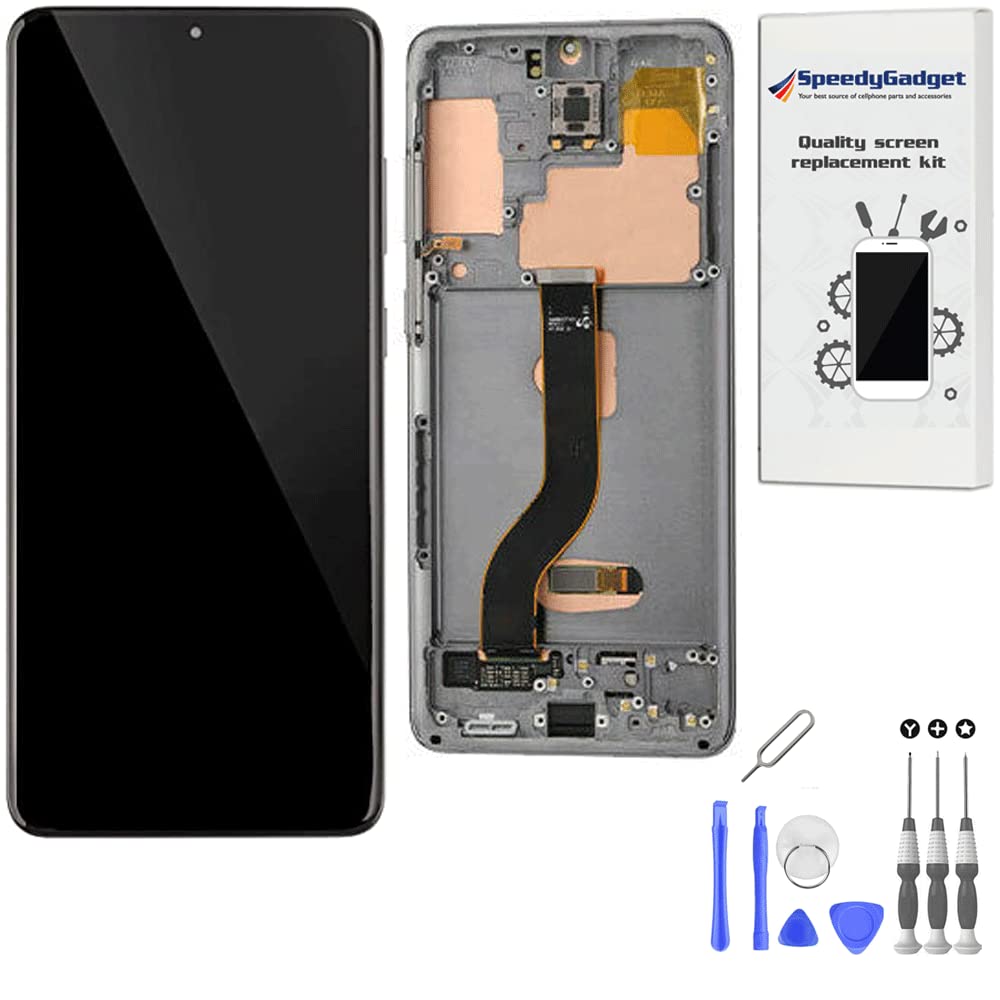 [Cosmic Gray Frame] for Samsung Galaxy S20 Plus 6.7 inch AMOLED Screen Display Digitizer Touch Assembly LCD Replacement Part