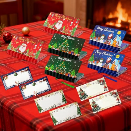 XILEPINGAN 12 Stück Weihnachts-Geld-Oder Geschenkkartenhalter, Geldgeschenke Weihnachten, Geldgeschenk Weihnachten, 2026 Neu Überraschung Christmas Cash Gift Envelope mit 10 Fächern