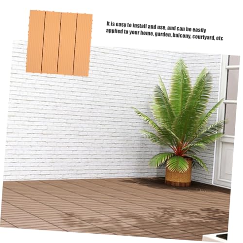 Dalles de terrasse emboîtables NUOBESTY pour sol extérieur pack de 4 pièces - 5