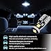 20PCS T10 194 168 2825 W5W 3SMD LED Bulbs, White 6000k Super Bright 3030 Chipsets Used for Dome Light, Map Light, Door Courtesy Light, License Plate Light, Trunk Light