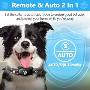 No Shock Dog Bark Collar, Dog Training Collar with Remote, Bark Collar with 7 Adjustable Sensitivity Beep Vibration, IPX7 Waterproof Bark Collar for Large Dog, Medium & Small Dog Indoor & Outdoor Use No Shock Dog Bark Collar Dog Training Collar with Remote Bark Collar with 7 Adjustable Sensitivity Beep Vibration IPX7 Waterproof Bark Collar for Large Dog Medium Small Dog Indoor Outdoor Use