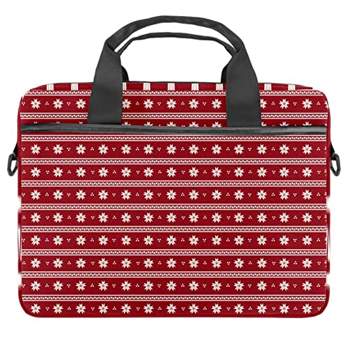 Sac ordinateur 13 à 14.5 pouces à fleurs de Noël rouges et blanches