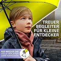 STYNGARD Regenschirm Kinder mit Sicherheitsreflektoren und Reflektorband - Kinder Regenschirm Mädchen & Junge - Kinderschirm - Schirm für Schulranzen Modell STOCKHOLM (Gelb) – Ansicht 4