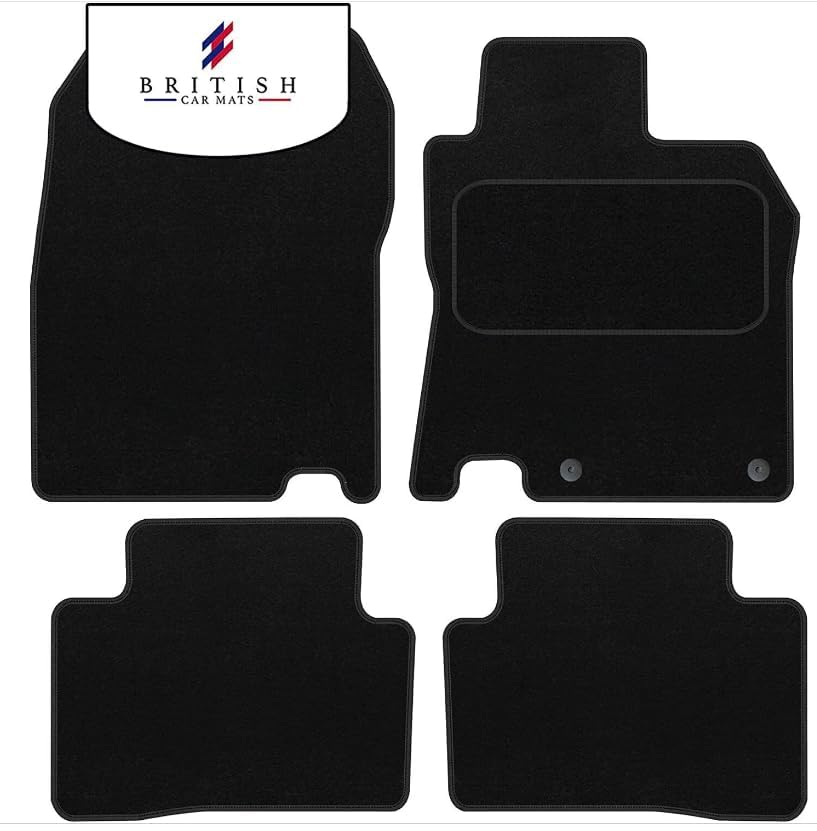 BCM Car Mats - Compatible with Nissan Qashqai 2014-2021 - Carpet - Fully Tailored Floor Mat - Anti-Slip Granulated Backing - Black Trimming - 4 Piece Non-Slip