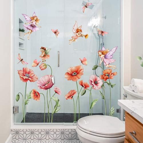 Vinilos decorativos flores y mariposas para habitación infantil miniatura 5