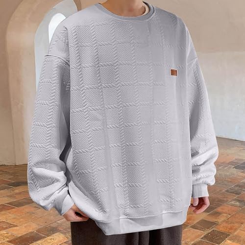 Sweatshirts for Men Long Sleeve Stand Collar Slim Fit Big and Tall Quarter Zip Pullover Casual Winter Chunky Sweater2