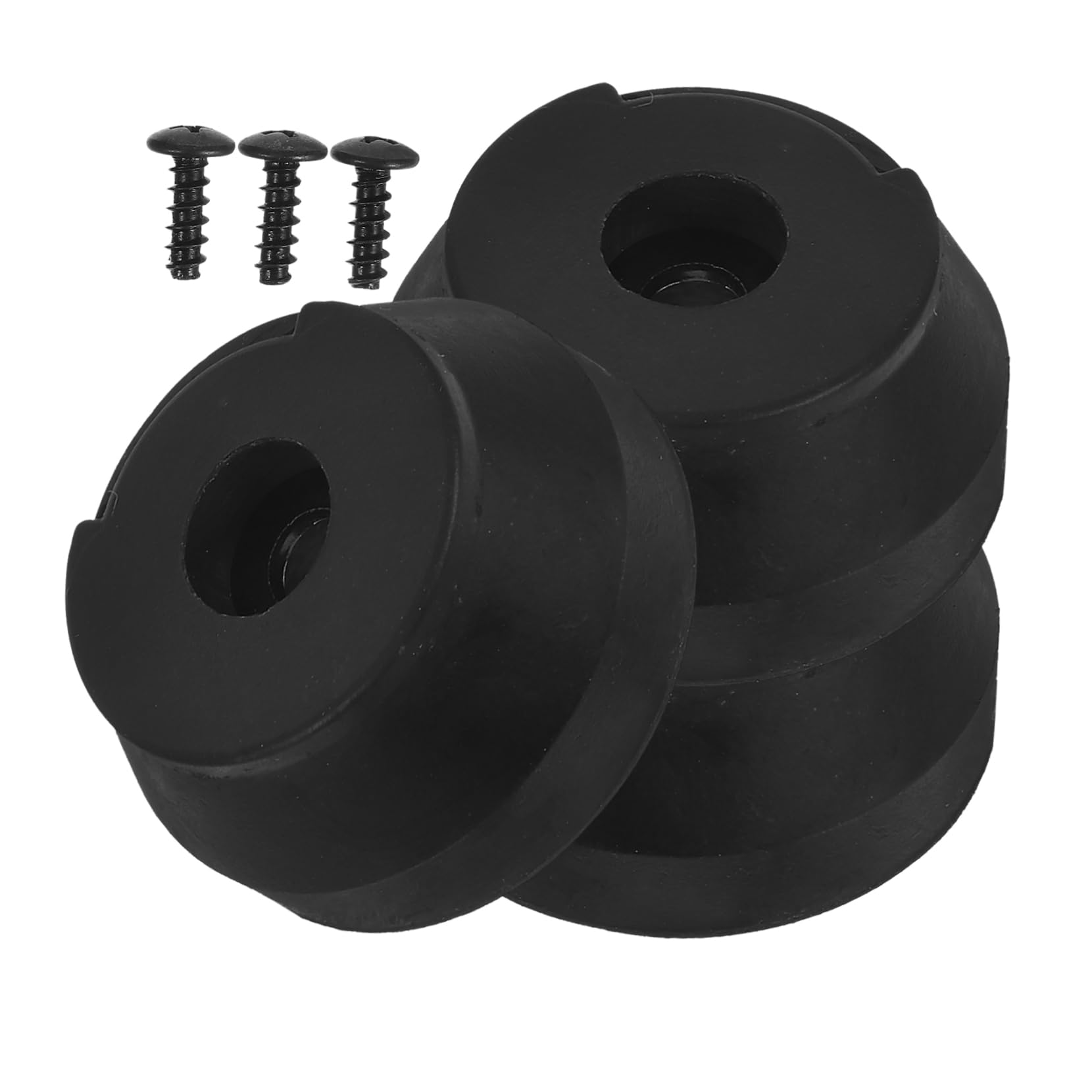 FOMIYES Cane Pad Replacement 3pcs Black Anti-Slip Crutch Foot Pad for Stability Comfort