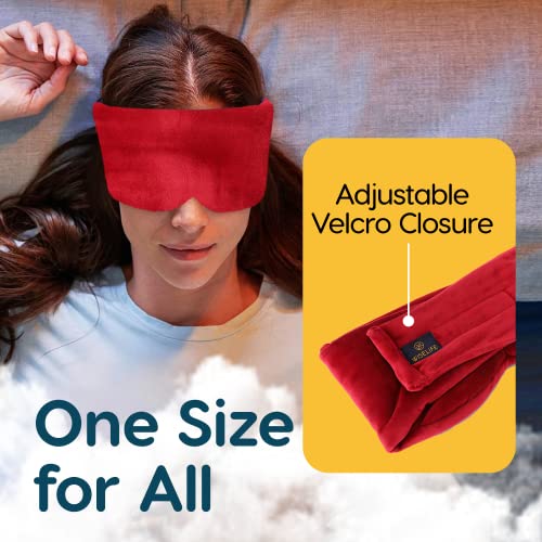 WiseLife Luxury Silk Velvet Sleep Eye Mask For Men & Women | Ultra Smooth & Adjustable Blind Fold Suitable For All Family Members | Sleeping, Travelling, Relaxation | Perfect For Gifting (Maroon) - Image 5