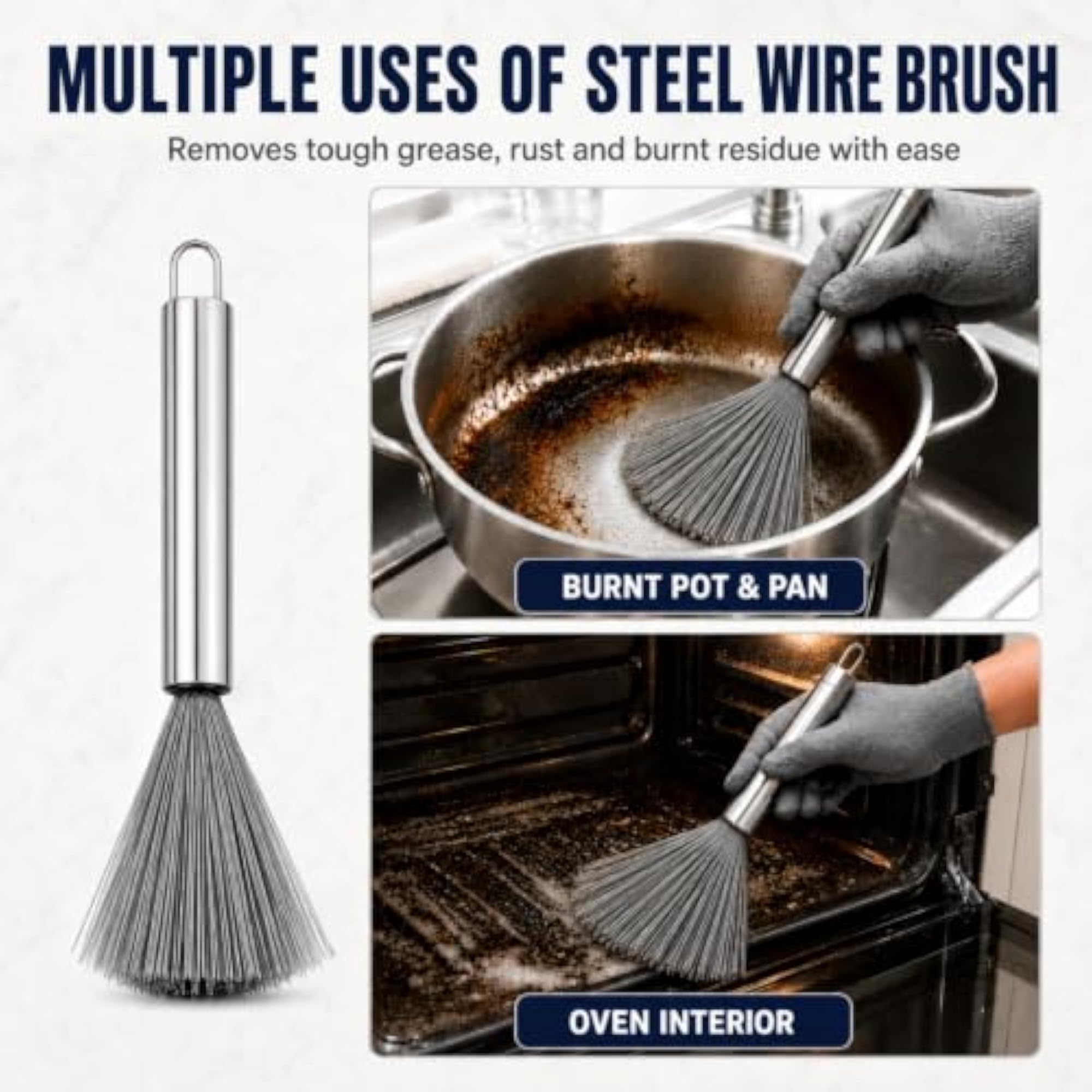 Set of 5 Cleaning Brushes for Gas Stove and Chimney