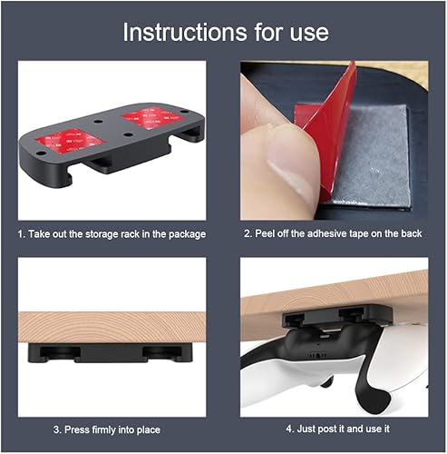 Miniatura 6 de CKXIN Soporte de mesa para controlador PS5 PS4 Playstation 5 Playstation 4 soporte para controlador de montaje debajo del escritorio organizador de