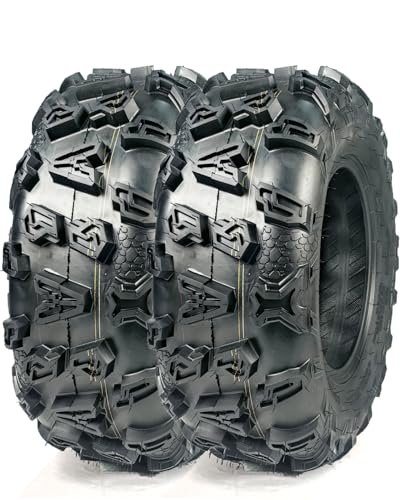 GarveeTech 25x8-12 ATV/UTV Tires All-Terrain Tires 2 Pack 25X8-12 ATV Tire Tubeless - Heavy Duty for Trail/Mud/Rock