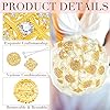 124 Pcs Bouquet Pins Flower Brooch Rhinestone Diamond Brooches Crystal Corsage Boutonniere Stick Pins Embellishments for Crafting Wedding Decor Supplies(Gold) #3