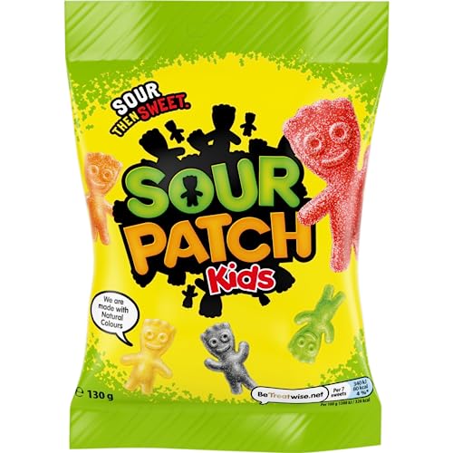 Sour Patch Kids Original, Soft & Chewy Sour Then Sweet Candies, 130 g Bag (Pack of 1) Sour Patch Kids Original, Soft & Chewy Sour Then Sweet Candies, 130 g Bag (Pack of 1)