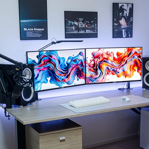 Image of Kado 2-Pack 24.5 inch 165Hz 1ms 1920x1080 Flat Screen FHD Computer Monitor | AMD FreeSync Premium Panoramic Gaming Multi-View Split Screen Streaming, VESA Mount DisplayPort HDMI Built-in Speakers