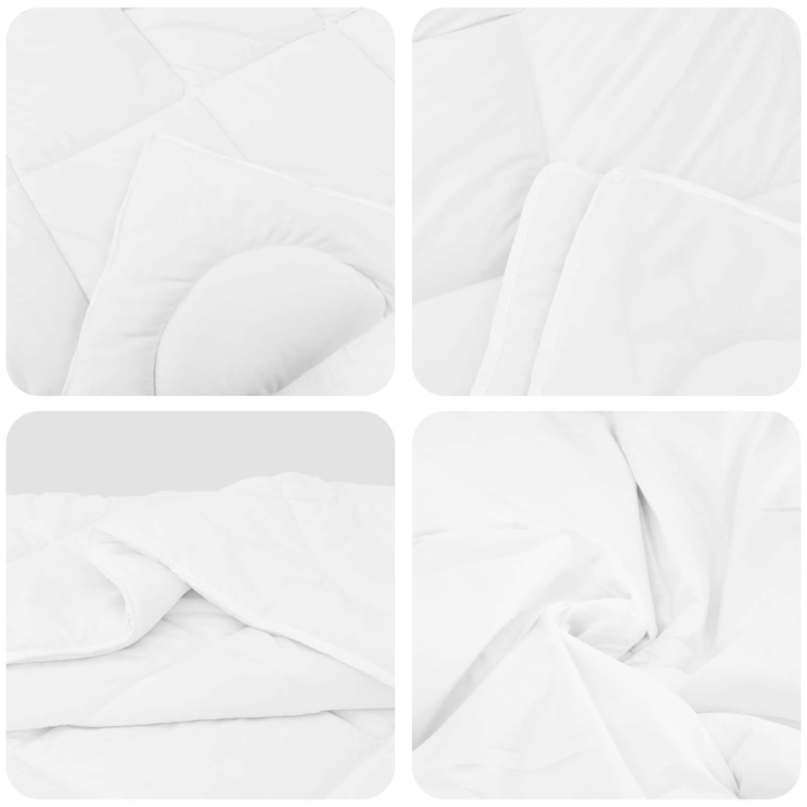 Set di Piumoni con Cuscino 2 PCS Bianco Microfibra