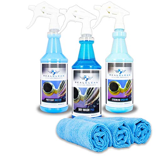 Aircraft Cleaning Supplies/Aircraft Exterior Detailing and Cleaning Products- Dry Wash & Polish Kit by Real Clean Aviation Products- Exterior Dry Wash & Polish Kit- Created by Pro Detailers